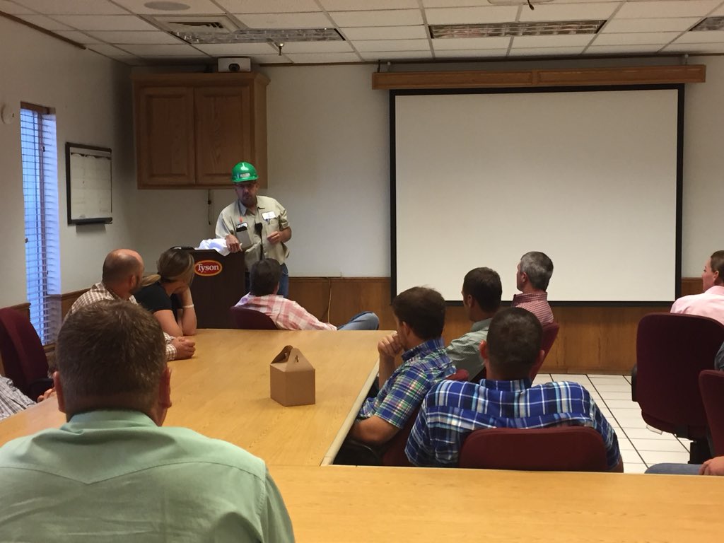 OKCattlemen's tweet photo. Preparing to tour Tyson in Amarillo, the largest packing plant in the world. #eatbeef #CLA26 #OCA https://t.co/tG01qMWgdP