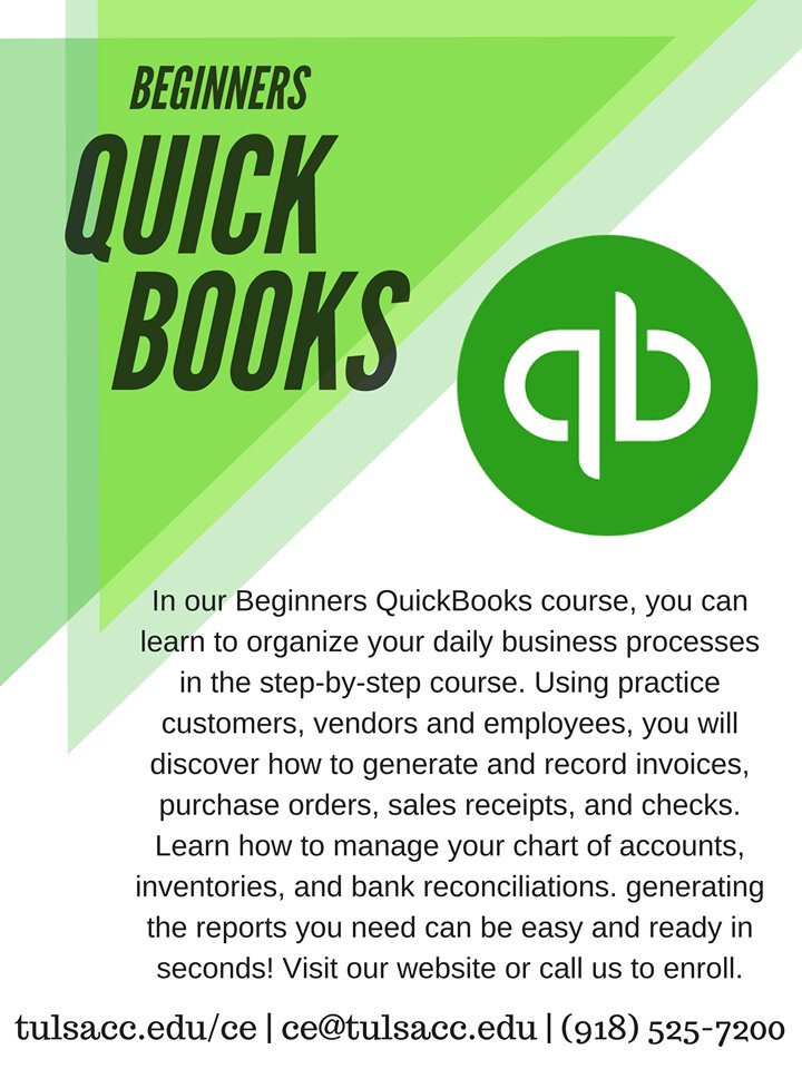 We are bringing back Beginners QuickBooks the Fall! Class starts September 25, 2018. bit.ly/2v7IWyF