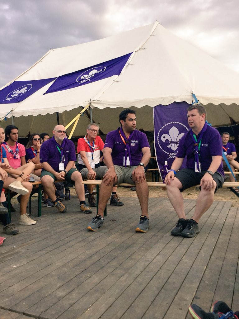 Charlotte attend a Q&amp;A with the guys from <a href="/worldscouting/">World Scouting</a> on Monday discussing all things scouts. #RoverwayUK #roverway2018