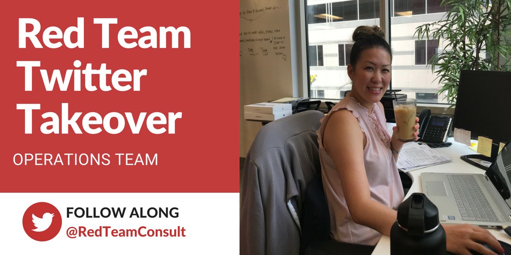 Follow along on here today to see a day-in-the-life of our Operations Manager, @RinaRedTeam. #RedTeamTakeover #DayInTheLife