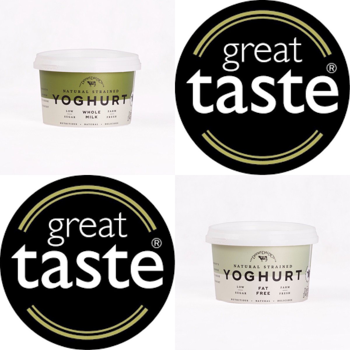 2 stars for our ‘delicious, fresh and creamy’ whole milk yoghurt and 1 star for our fat free yoghurt with it’s ‘delicious lactic aroma notes and lovely balanced flavour profile’ 💪🏻💪🏻💪🏻 good job <a href="/dorsetdairydan/">Daniel Miller</a> and his girls (both human and bovine)