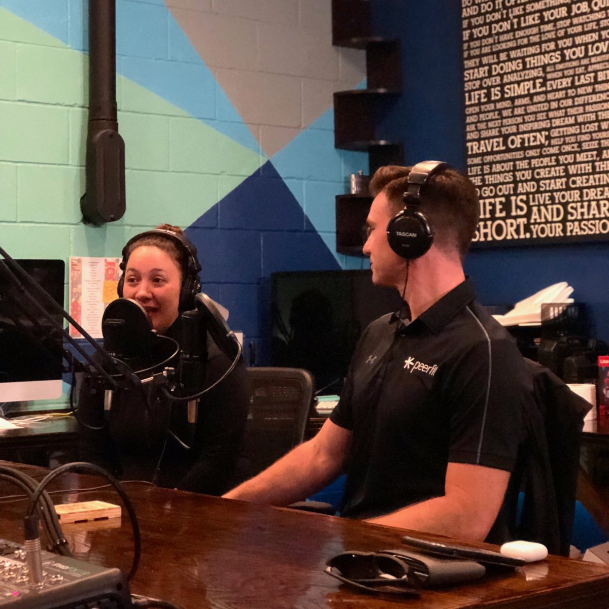 peerfit's tweet photo. Thanks for having us today, @bestofgnv @NS4L @realcollin! Stay tuned to hear our episode on the WHOA GNV podcast on 10/1! 🎙️ 🎧  | @_MariaJuan @EBuckIII https://t.co/hF8ggymUmP