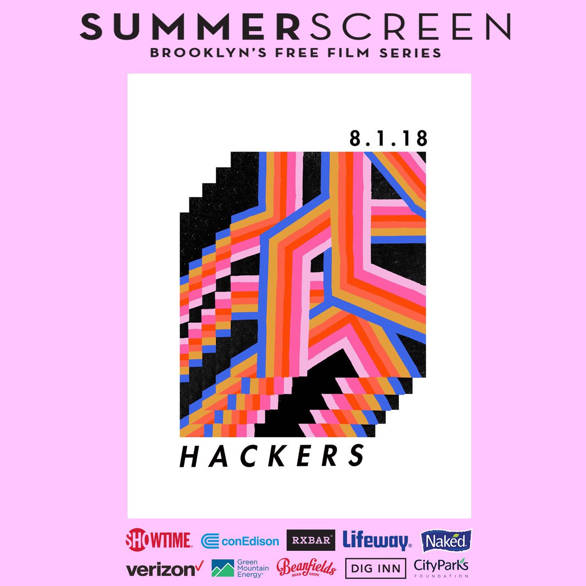Happy Wednesday, folks! It may be cloudy out there but we’re still on for tonight’s screening of #Hackers. Don’t forget to bring a blanket!