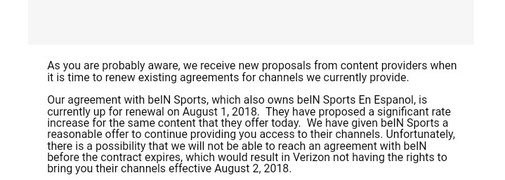 bein sport en verizon