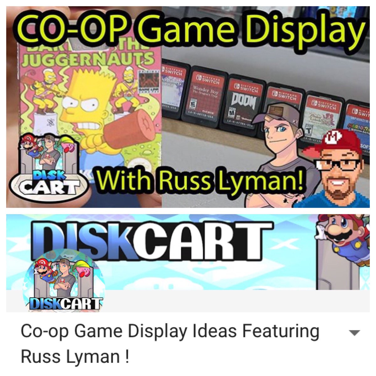 RussLyman's tweet image. I teamed up this week with @Diskcartguy for a fun game display video. Had blast working him. Check it out here. youtu.be/PamLgXMF05M #russlyman #diskcart #gamedisplay #customdustsleeves #gameboydisplay #videogame #gamer #gameposters #switch#nintendoswitch
