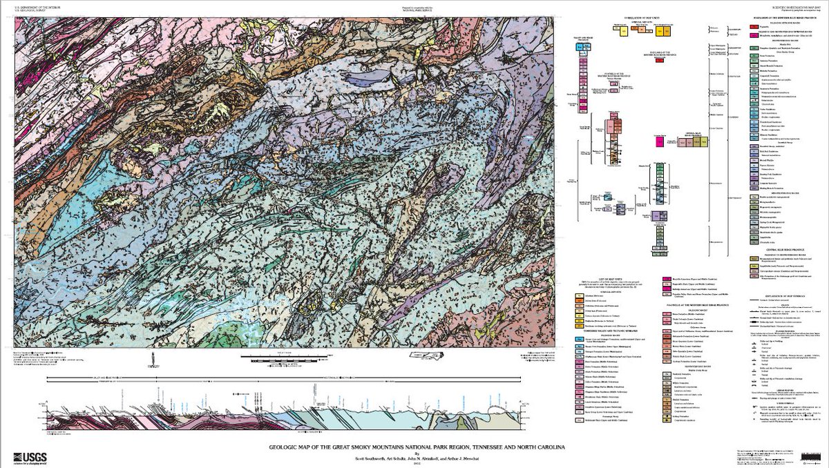 USGSstore's tweet photo. It's #FreeMapMonday! Retweet and follow us for a chance to win the Great Smoky Mountains Geologic Map, TN product! #USGSStore (U.S. residents only) https://t.co/7ZZLF0Y76a