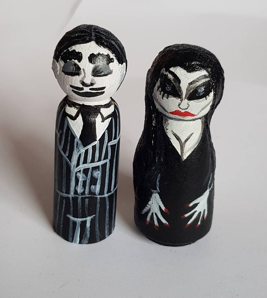 #gothgifts #gothdolls #minidolls #gothwedding #alternativecaketopper #caketoppers #horrorcaketoppers #horrorgifts charliescrazycouture.com #Addamsdolls #jackandsally #wednesdayaddams #morticia #Frankenstein order today