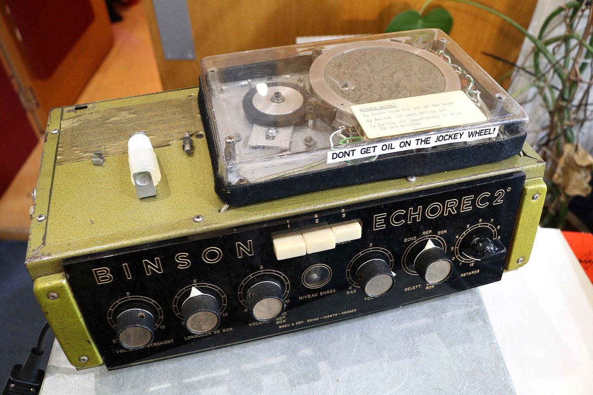 Today is #YorkshireDay - to mark the occasion we've added a special piece of gear to our collection: a beautiful Binson Echorec 2 T7E bit.ly/Echorec2
Here’s our half Italian, half Yorkshire studio manager Marco with the Italian made unit. Sadly not on Ilkley Moor Baht ‘at