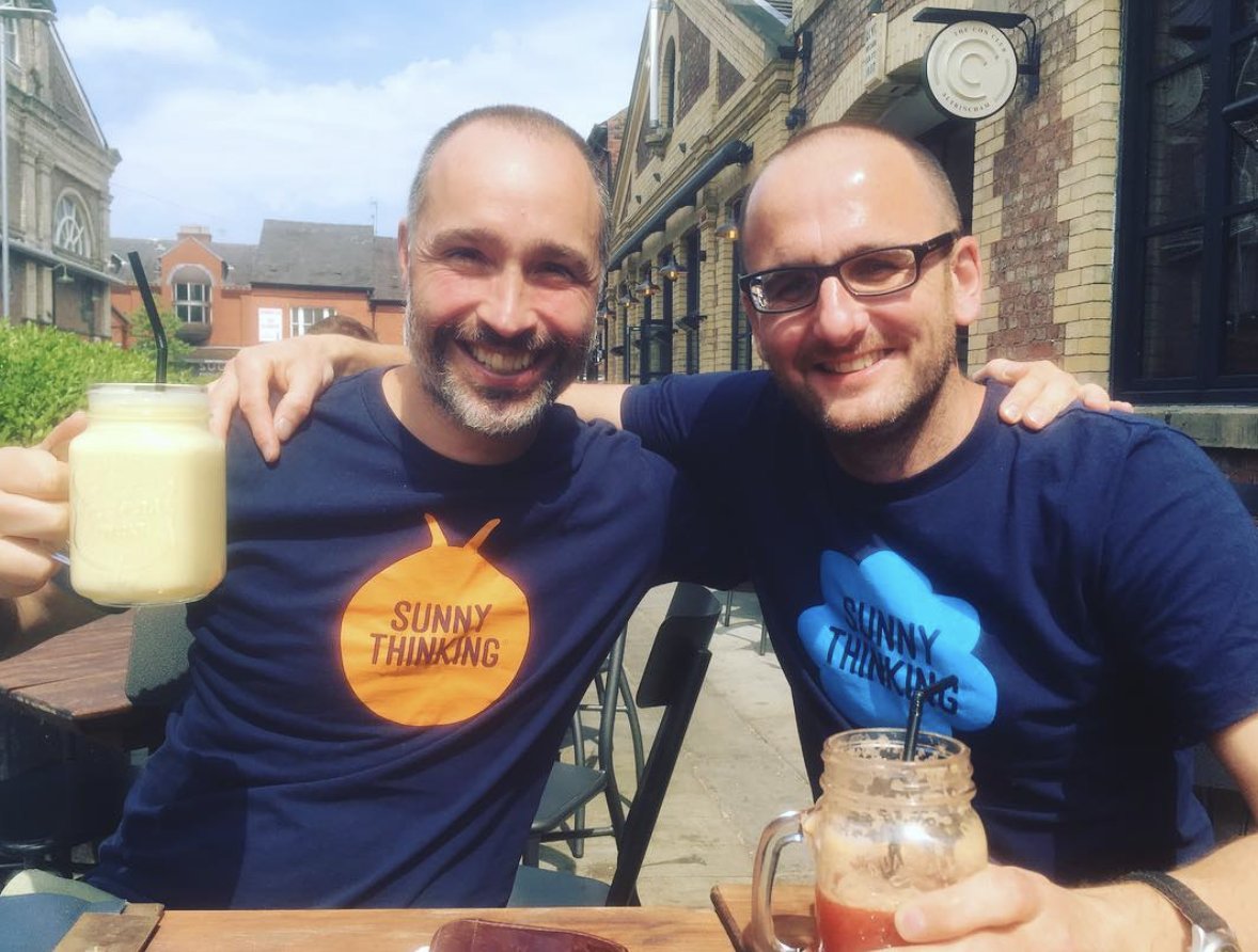 Is it just us or is #Altrincham the best place for getting the old creative juices going!? So many brilliant local cafes and eateries, we're spoilt for choice. This time it was smoothies <a href="/ConClubAlty/">Con Club Restaurant</a> with <a href="/HelenScribble/">Helen Dugdale</a> outside <a href="/altrinchammkt/">Altrincham Market</a> #WednesdayWisdom