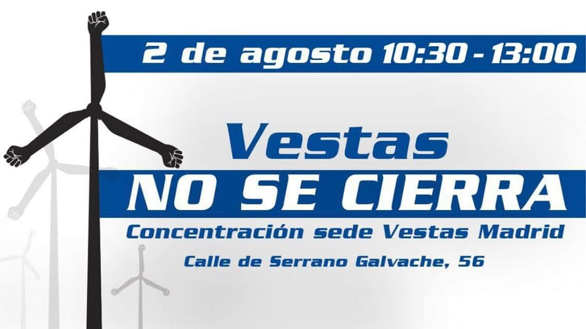 CCOOLeon's tweet photo. #Vestas aplaza las negociaciones a septiembre mientras los trabajadores mantienen la #huelga indefinida. Y mañana nos vamos a Madrid #vestasenlucha @EncierroV #leonesp https://t.co/Hk9UlweD1y https://t.co/HT2eQccgkB