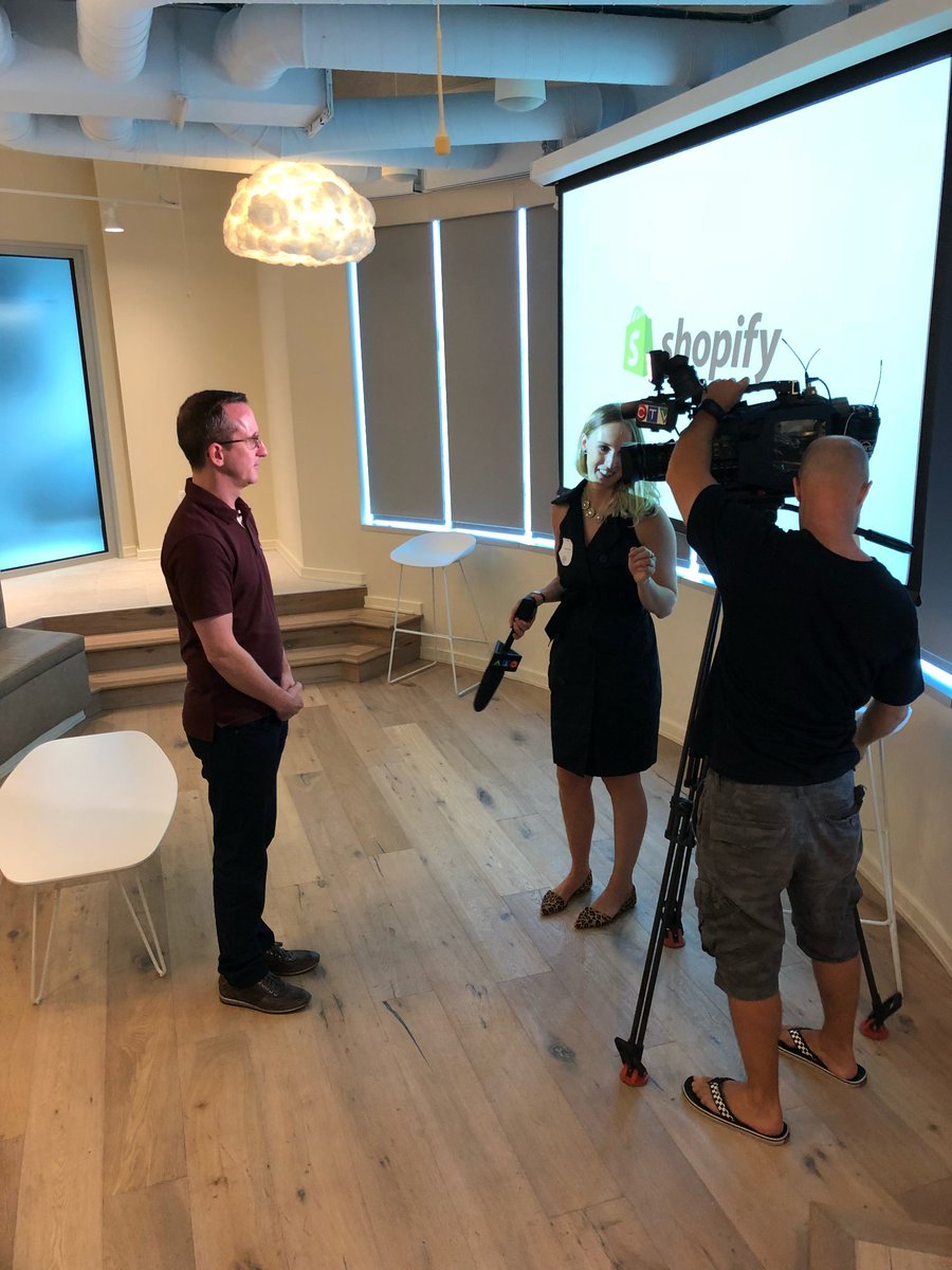 It was great chatting with <a href="/ctvottawa/">CTV Ottawa</a>  and <a href="/AnnieClaireBO/">Annie Bergeron-Oliver</a> about why I love working at <a href="/Shopify/">Shopify</a>. Take a look at the full clip with some of my incredibly talented colleagues tonight at 6pm. #lifeatshopify #Canadiantech #Ottawa #ilovemyjob #HiringNow