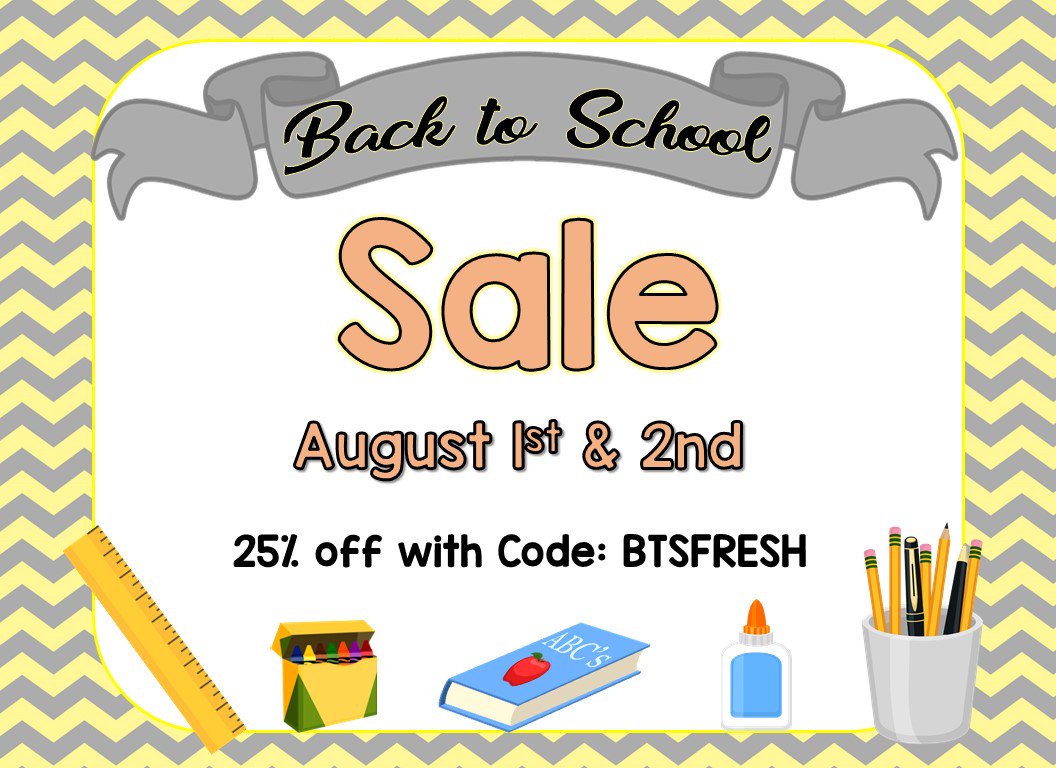 HHomeschooling's tweet photo. Teachers Pay Teachers is having a back to school sale! Save up to 25% in my store today and tomorrow using the code BTSFRESH at checkout.
Shop this sale here: https://t.co/TlgVyiOAQa https://t.co/dVjE3aZSJy