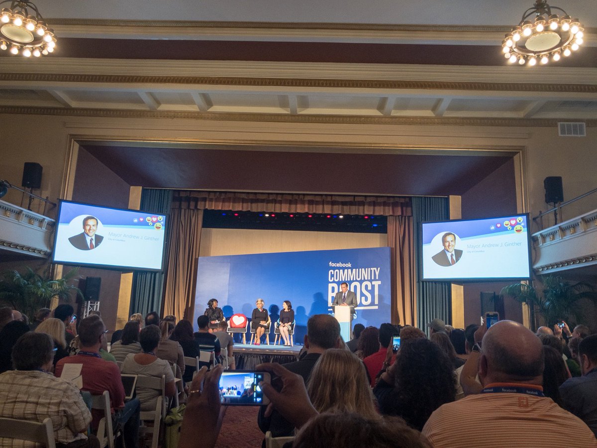 hillary_kessler's tweet image. Inner nerd is coming out at @facebook #CommunityBoost in #Columbus! Kicking off the sessions with @MayorGinther Congress Woman @JoyceBeatty Facebook’s COO @sherylsandberg