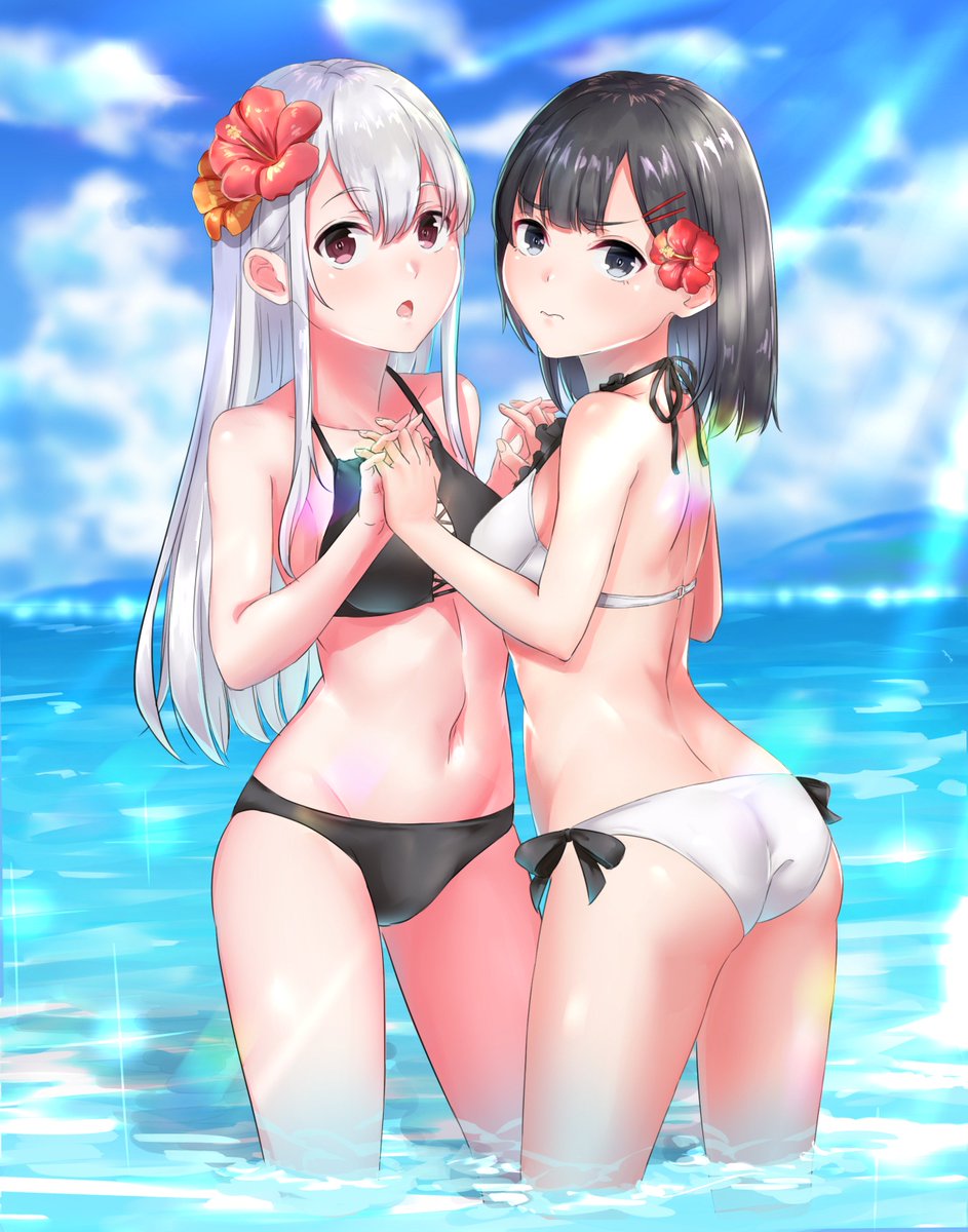 うちの子で白黒水着です
#うちの子 