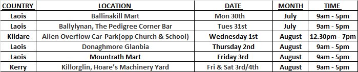Good afternoon folks! Here are the bring centres for this week. All bring centres are 9-5pm unless otherwise stated.To find the full list of bring centres go to farmplastics.ie