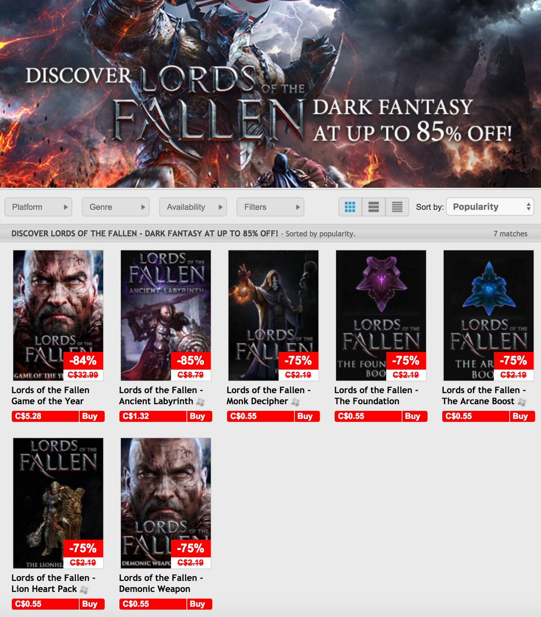 lords of the fallen lionheart pack