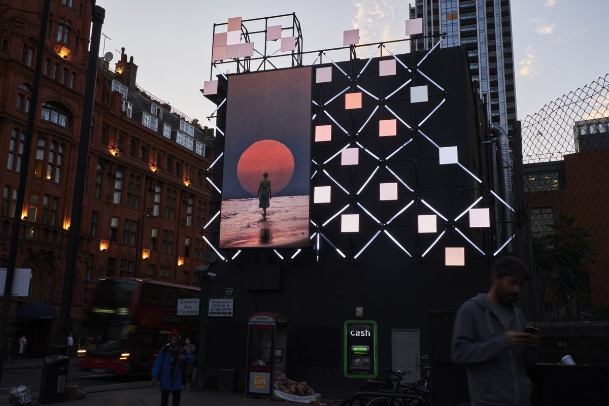 Pleased to see great #digital #artwork on #Shoreditch Digital Canvas from local artists and brands! Our team have expertise in #OOH #advertising consent as well. Please DM us to find out more.