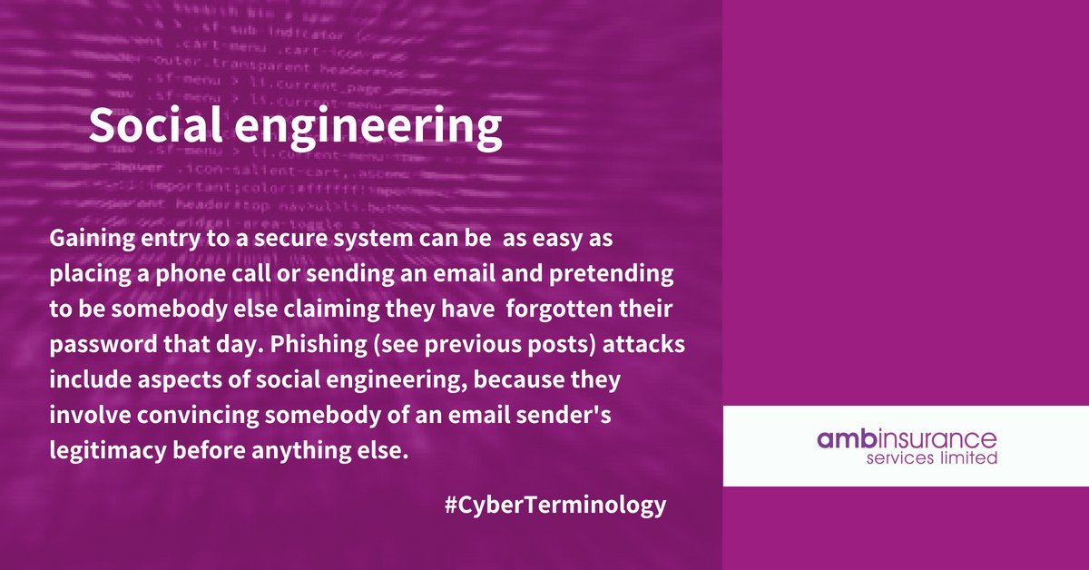 RT @AB_ambinsurance: RT @ambinsurance: Are you confused by cyber terminology? 😕

@ambinsurance #CyberTerminology #Cyber #insurance #BeSafeBeSecureBeCyberAware