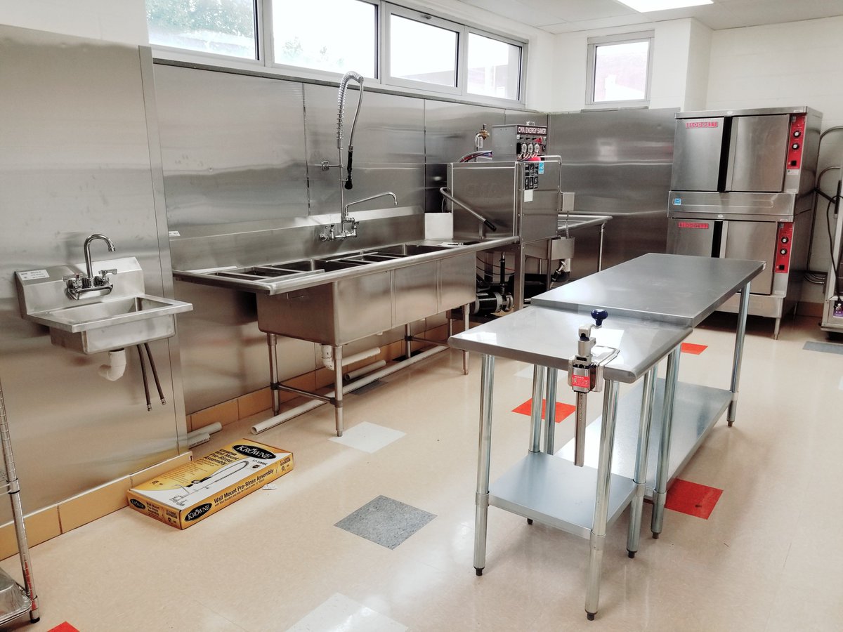 stselkhart's tweet photo. Wondering what our finished cafeteria kitchen renovation looks like? Check it out! We'll be all set to cook for you in two weeks, Spartans! #STSAchieves https://t.co/zt7xU5Scd4