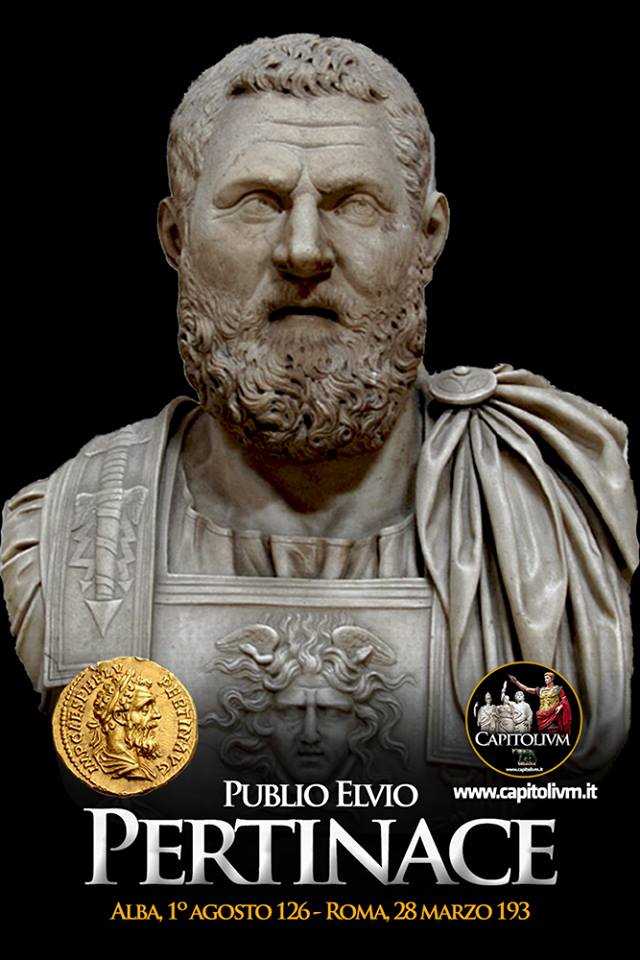 Capitolivm's tweet photo. Publio Elvio #Pertinace, nato ad Alba il #1agosto 126, fu un politico, militare, ed imperatore romano. Proclamato Imperatore all'indomani della morte di #Commodo (#31dicembre 192), rimase in carica per soli tre mesi, dal #1gennaio al 28 marzo 193. #Roma https://t.co/rJZKajnaAM https://t.co/HDi6HUbWbQ