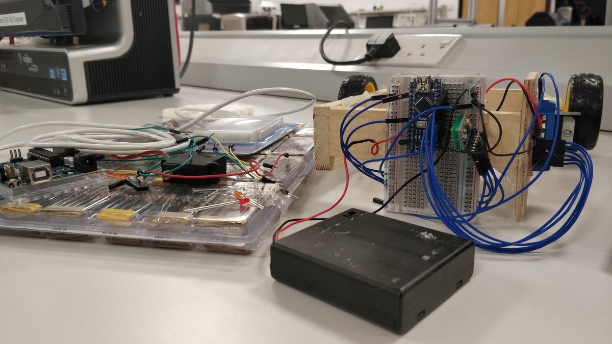 MakerHubSwan's tweet photo. An optimistic balance bot being assembled today at the space. #balancebot #arduino #electronics #microcontrollers #electronics #diy #make #maker #makerhub #makerspace #hack #hackspace #hackerspace #swansea #fablab #university #swanseauni #segway https://t.co/O5YT8E5R2W