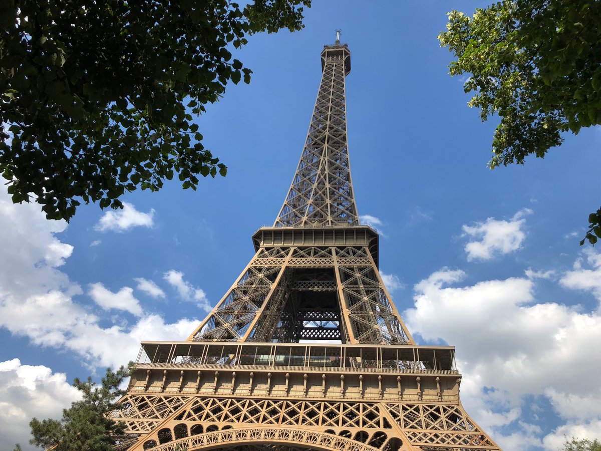 All the way to Paris to see the view from the Eiffel Tower, and this is as close as we’ll get because of the strike. c'est la guerre