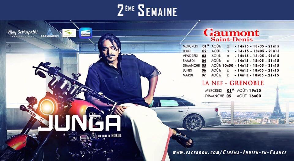 eoyentertainmen's tweet photo. #VijaySethupathi is hilarious in this gangster spoof #JUNGAFRANCE
- 2nd week shows. 
#JUNGAFRANCE 🇫🇷 @VijaySethuOffl @DirectorGokul @sidvipin @sayyeshaa @MadonnaSebast14 @dudlyraj @AandPgroups @kav_pandian @vsp_productions @NightEDFilms @lalithanandpoet https://t.co/DGRLlVot6F