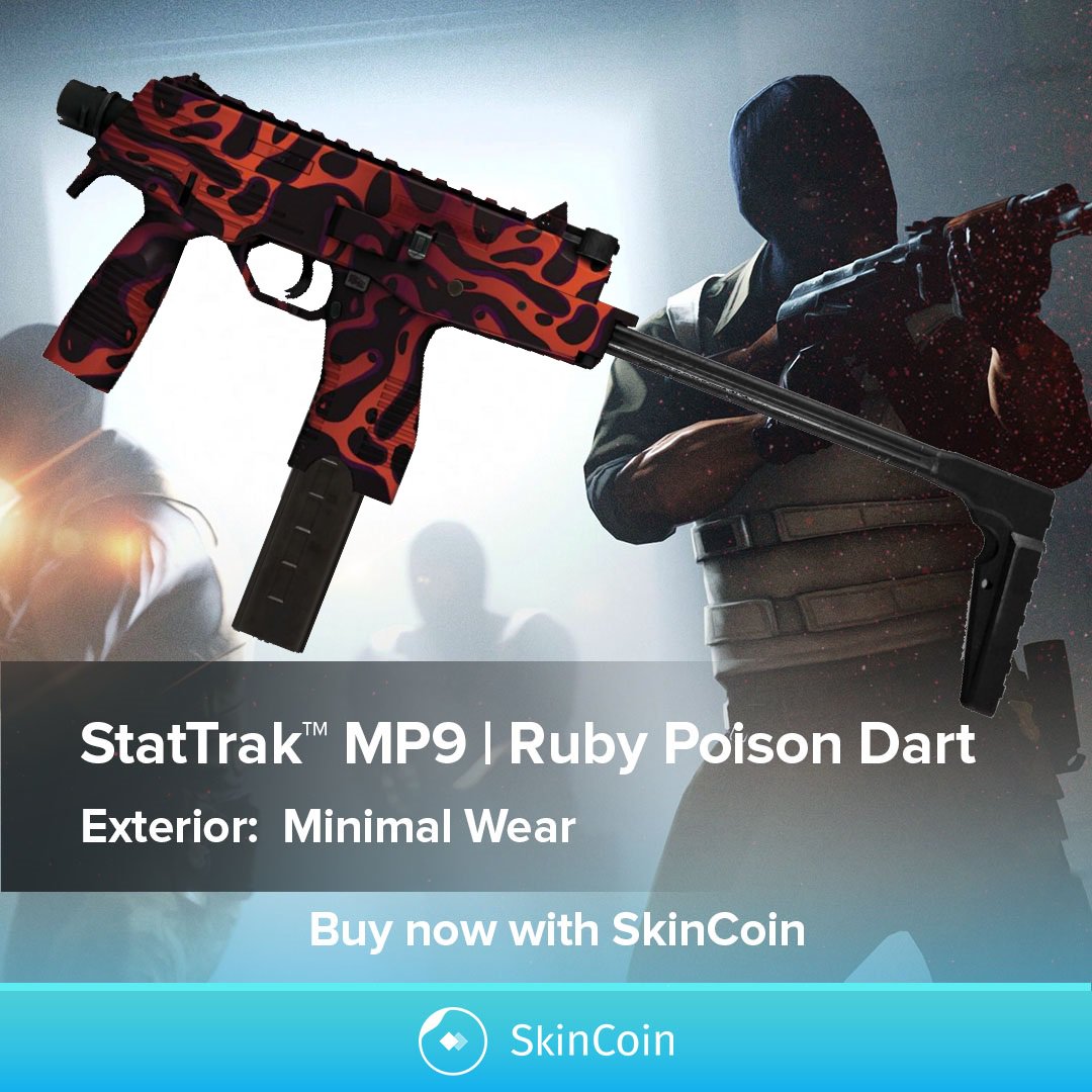 Skincoin on Twitter: "💪 in Switzerland, the cutting-edge MP9 SMG is ergonomic polymer weapon. Use this "StatTrak™ MP9 | Ruby Poison Dart" for CSGO 🔥Shop with SkinCoin here: https://t.co/C3sbTfhApf