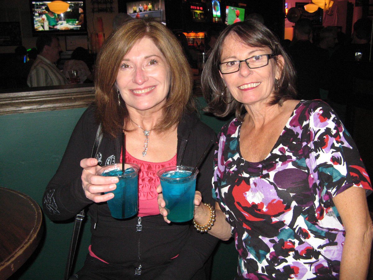 It's #NationalGirlfriendsDay and the first day of #STLV2018 so I'm remembering #STLV in 2011 with @BikeWithMe drinking our James Tea Kirks in McFadden's Bar at @RioVegas Fun times!