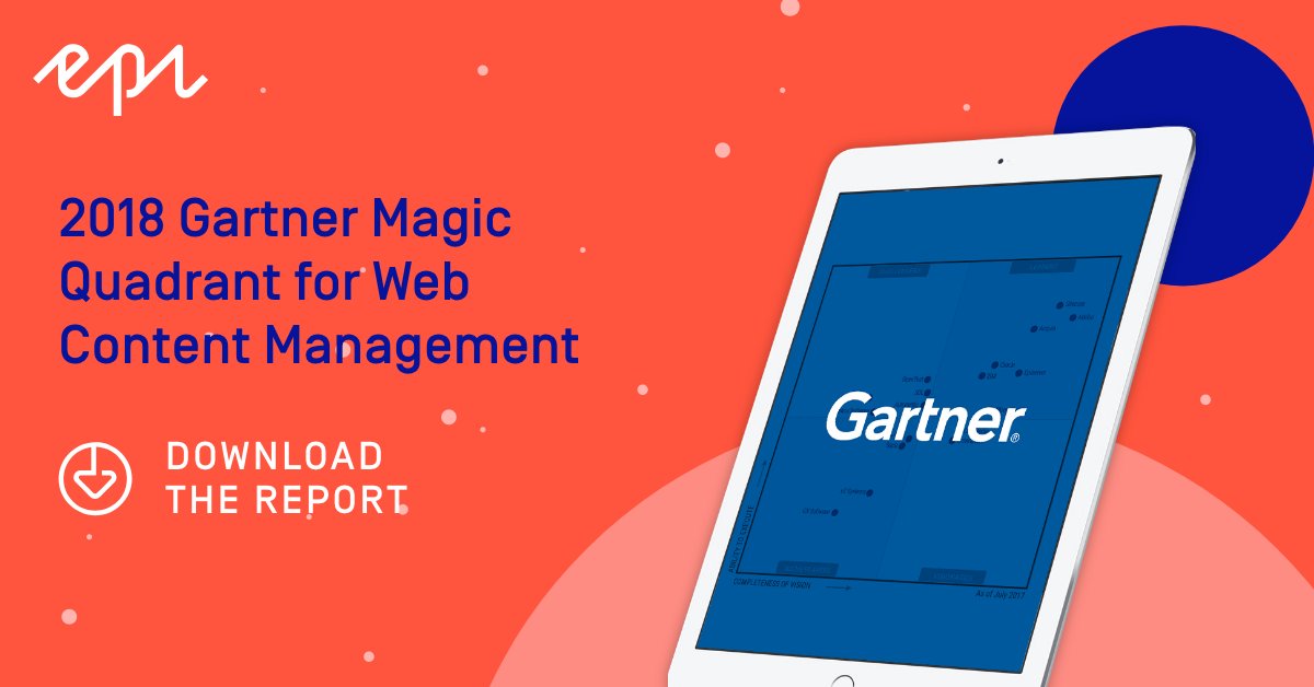 episerver's tweet image. And we've done it again! We're so happy that we've been named a leader in the @Gartner_inc MQ for Web Content Management for the 4th year in a row! Get your complimentary download here: bit.ly/2Khz0XW #Gartner