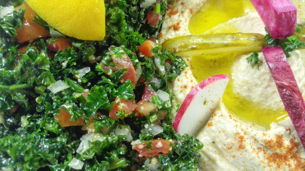 A Cedar's Eatery Staple! Our Hommous &amp; Tabouli is fresh and a perfect summer time meal! Get it every Wednesday evening as part of our Supper Specials