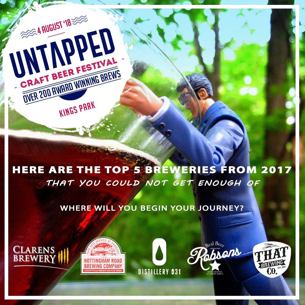 Just 3 more sleeps folks! Here are the top 5 breweries from the 2017 festival. Book your tickets now @ untappedfest.co.za