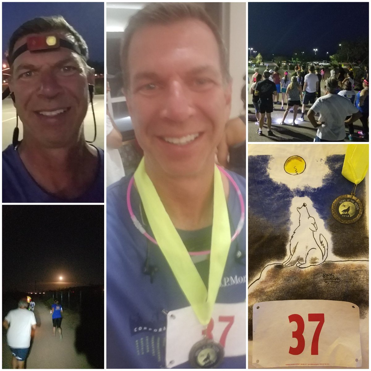 Howl at the Moon 5k, Kingman, AZ - state #18. Fun run in the desert at night. Most important instruction given: If you hear rattles run the other way. WHAT? SNAKES? Incentive to keep moving!