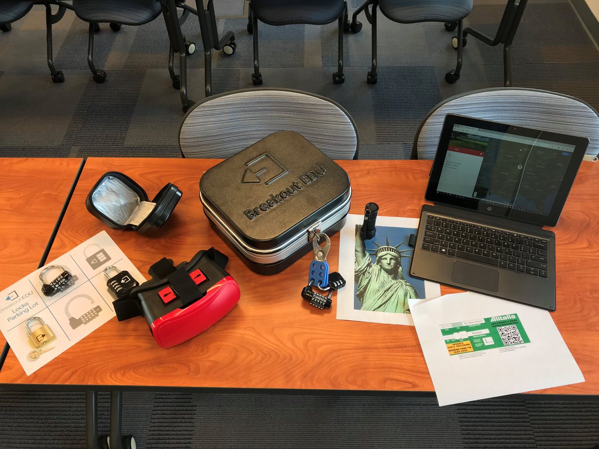 EmoryRoethel's tweet photo. Recap of #wflptech New Student STEM Camp and Orientation @flcc_connects Victor Day 1 -- Computing Science with @CSCPROF plus team building activity: Zombie Apocalypse! Ss work together to solve problems to unlock various key codes on a locked box (BreakoutEDU). https://t.co/CyqHrxcyYe