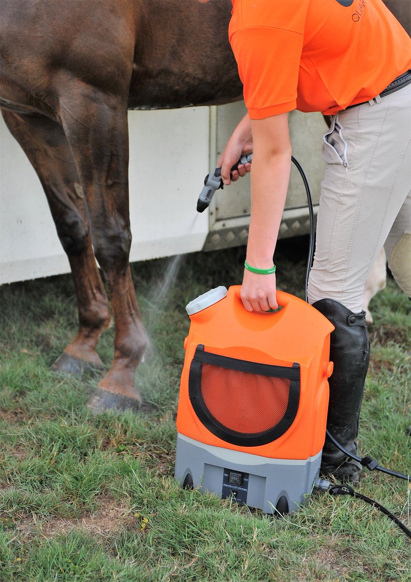 JumpsOnline's tweet photo. **Portable Electric Horse Shower** head to https://t.co/nmugAasuwn to order yours now with FREE UK DELIVERY. @EquineHour #portableshower #coolandclean #equestrian #washer https://t.co/oqBfVMHqe0