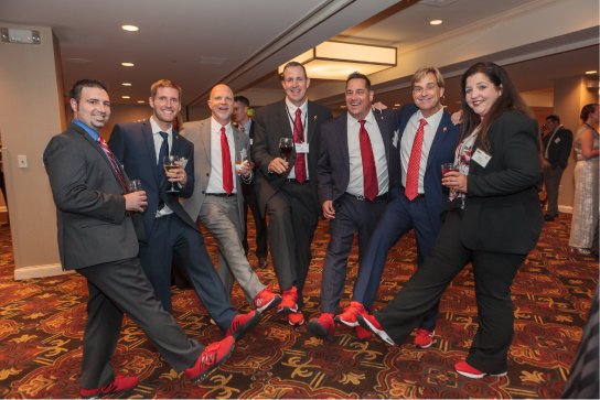 STLCommInc's tweet photo. Check out our fancy red-shoe superheroes at last week's @STLRegChamber event! Our #STLTechHeroes are always ready to bolt to beat those technology villains! #One81 https://t.co/v1pCazAOcd