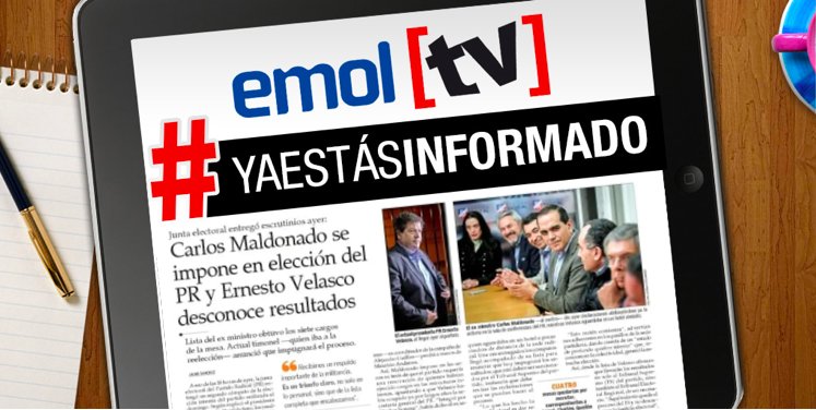 📺 Seguimos en agenda, este mediodía estaremos junto a <a href="/MaldonadoCurti/">Carlos Maldonado</a> por la señal de 
<a href="/EmolTV/">EMOL TV</a>. 
Conéctate desde la 12:00 PM en este link tv.emol.com/#/live 
¡Acompañemos a nuestro nuevo pdte electo del PR en su pauta diaria por un #CambioRadical!