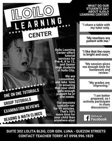 admin_ilc's tweet image. We are a #tutorialcenter in #iloilocity. Visit our #facebook page and search #iloilolearningcenter