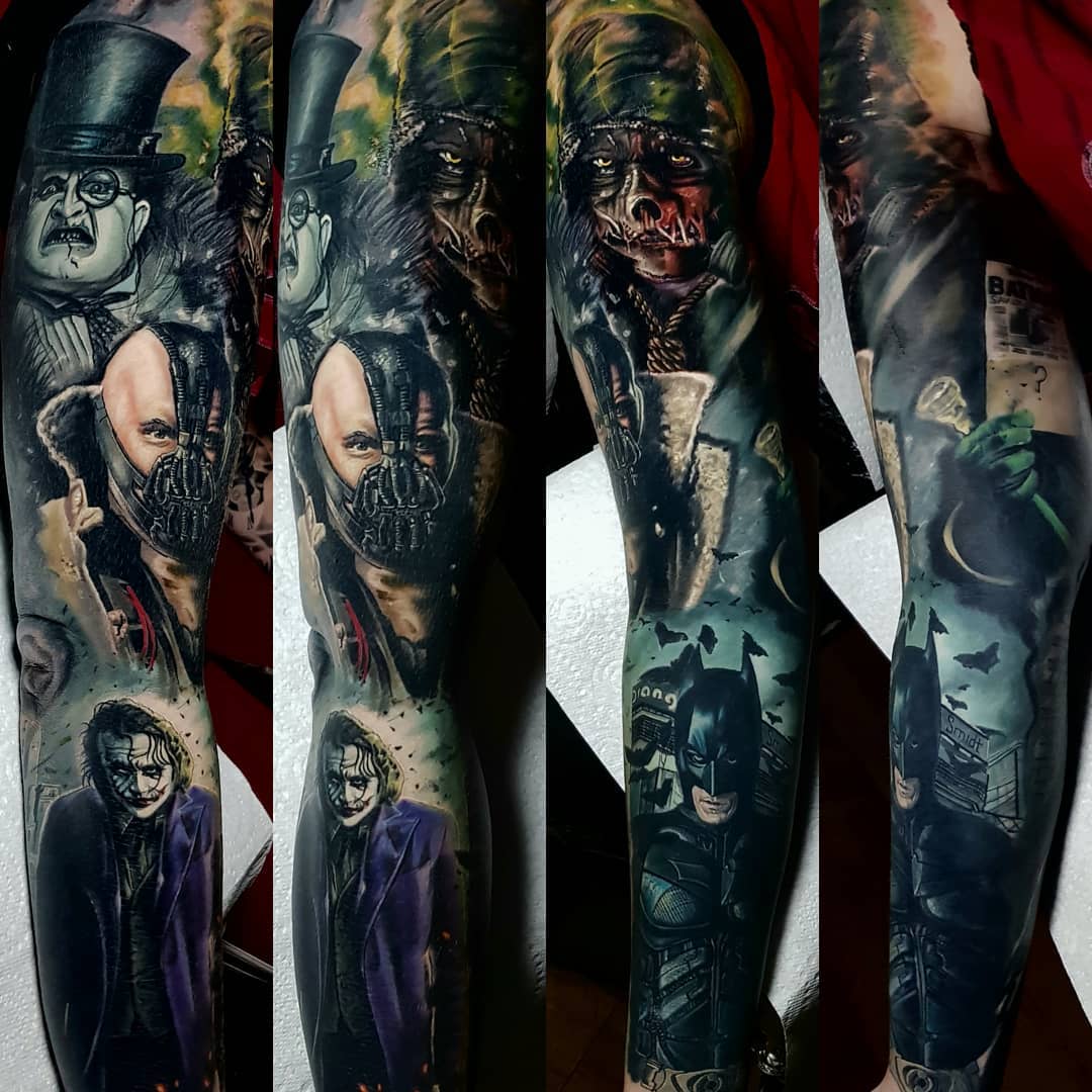 Scarecrow Batman Cover up Mostly healed Zombie Color Realism Tattoo Studio   YouTube