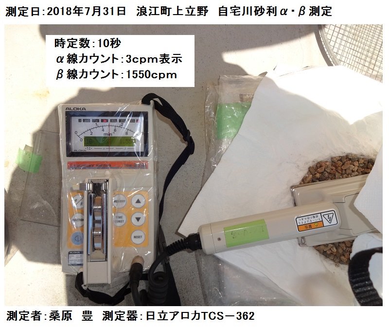 桑ちゃん 川砂利とレンガのa線 B線測定 現実は厳しいね 再利用するにもハ ヒ フ ヘ ホ 射能