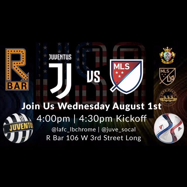 Looking forward to seeing everyone today at 4 as <a href="/lafc_lbchrome/">Long Beach Chrome</a> and @Juve_SoCal host the #mlsallstargame against <a href="/juventus/">JuventusMD</a>. 4pm. All are welcome. No cover.