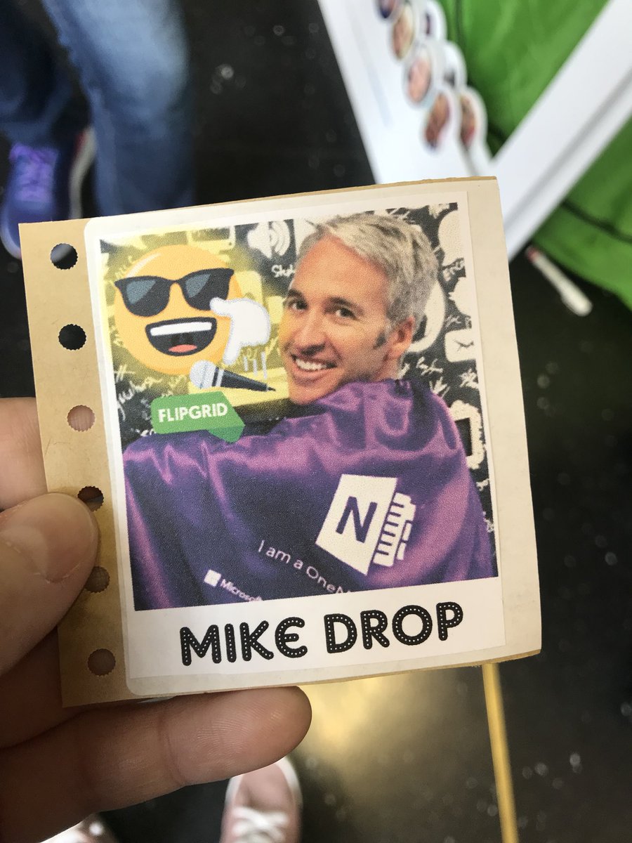 Science4UsSays's tweet photo. Biggest chuckle of the day... @mtholfsen getting #MikeDropped walking out of the Mike Drop challenge! ๐๐คฃ๐๐๐ผ๐๐ผ๐๐ผ @kerszi @MTL_TechHeredia @annkozma723 @Flipgrid #STUVoiceCon18 https://t.co/d4mpJR7slq