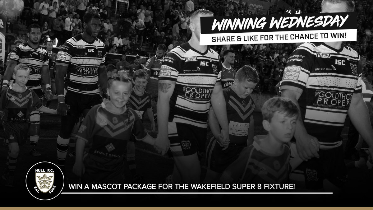 It's #WinningWednesday! RT this post and make sure you're following us and you or your child could be a mascot at our Super 8s opener against Wakefield Trinity!