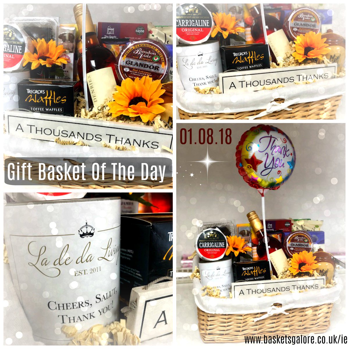 BasketsGalore's tweet photo. Daily Dispatch #competition. Today's 'Gift Basket Of The Day' is from our "Thank You" range. RT &amp; Follow to #win a Gift Basket. Shop here:  ➡️➡️https://t.co/pdpItMzwaS Rules: https://t.co/pvJw9BeJSs  #giftbasketsrule #thankyougifts #thanksamillion https://t.co/qKrZglid5u