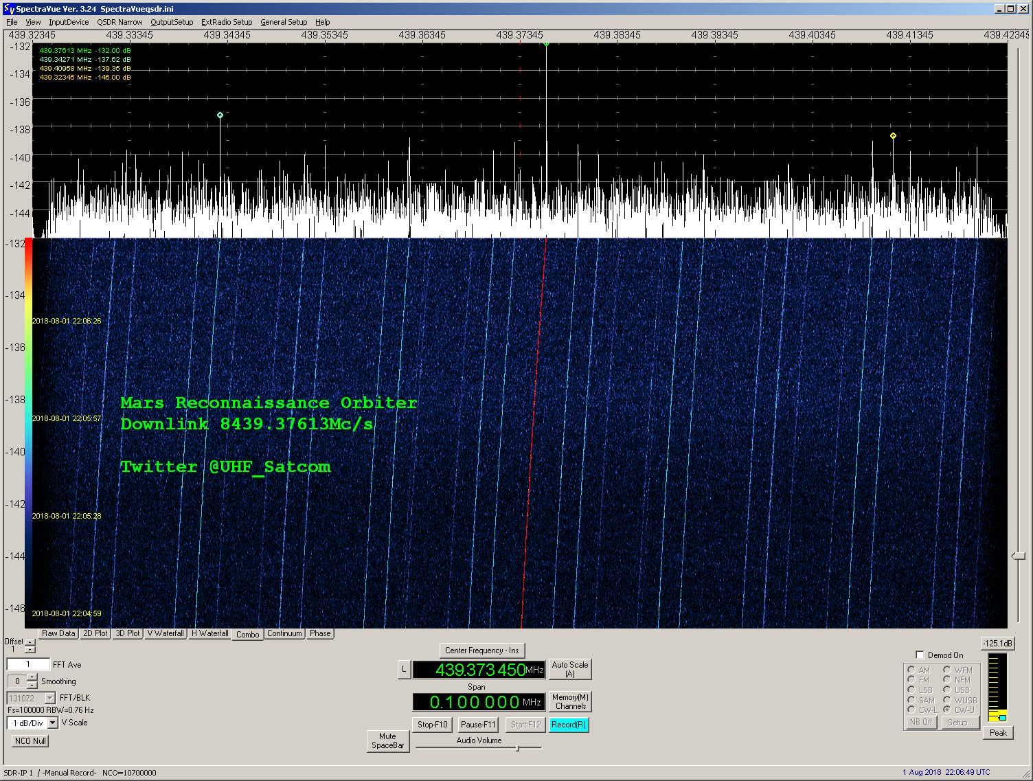 UHF on Twitter "XBand signal from Mars Reconnaissance Orbiter