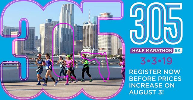 RunMiami's tweet photo. Register now and SAVE 💰 Secure your space before prices increase tomorrow at midnight and join our team for a unique taste of Miami at the #305HalfMarathon ➡ https://t.co/5lBVVe6Cf2  #NotRunningWithoutYou #Run305 https://t.co/G5NLPLKBZS