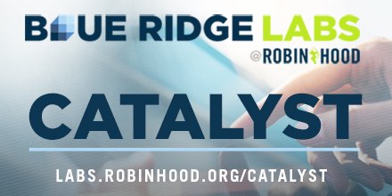 Applications now open for Catalyst <a href="/BlueRidgeLabs/">Blue Ridge Labs</a>! $50k in funding for startups serving low-income Americans. Hands-on support to build &amp; scale your tech, team &amp; network. Apply by 9/3: labs.robinhood.org/catalyst
#nyc #funding #entrepreneurship #socialimpact #techforgood