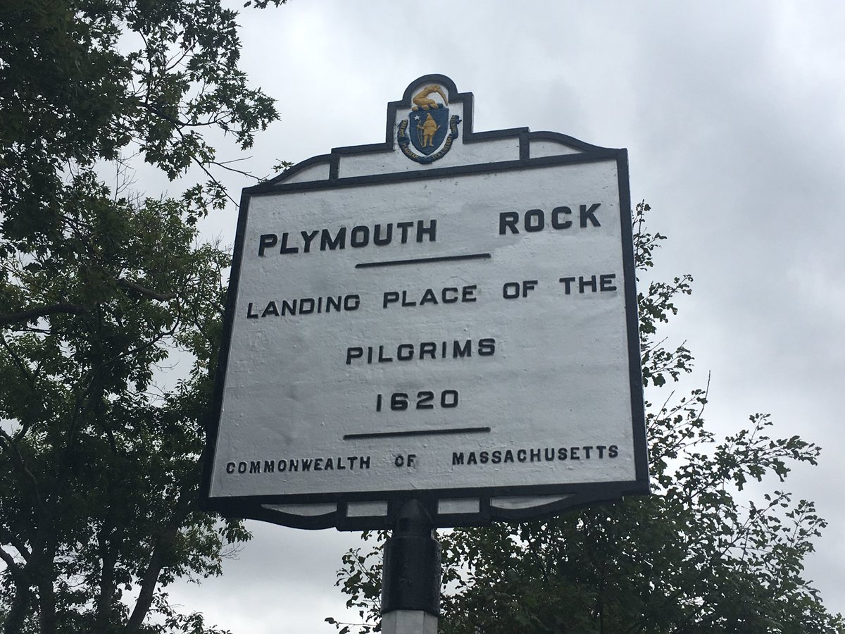 StefHarmon's tweet photo. Unplanned adventures are the best ones. Had some time and took a detour to see the #plymouthrock, eat lobster rolls and see the harbor. #harmonstakenewengland #quinnlaura #samharmon https://t.co/jAEWv1sKCF