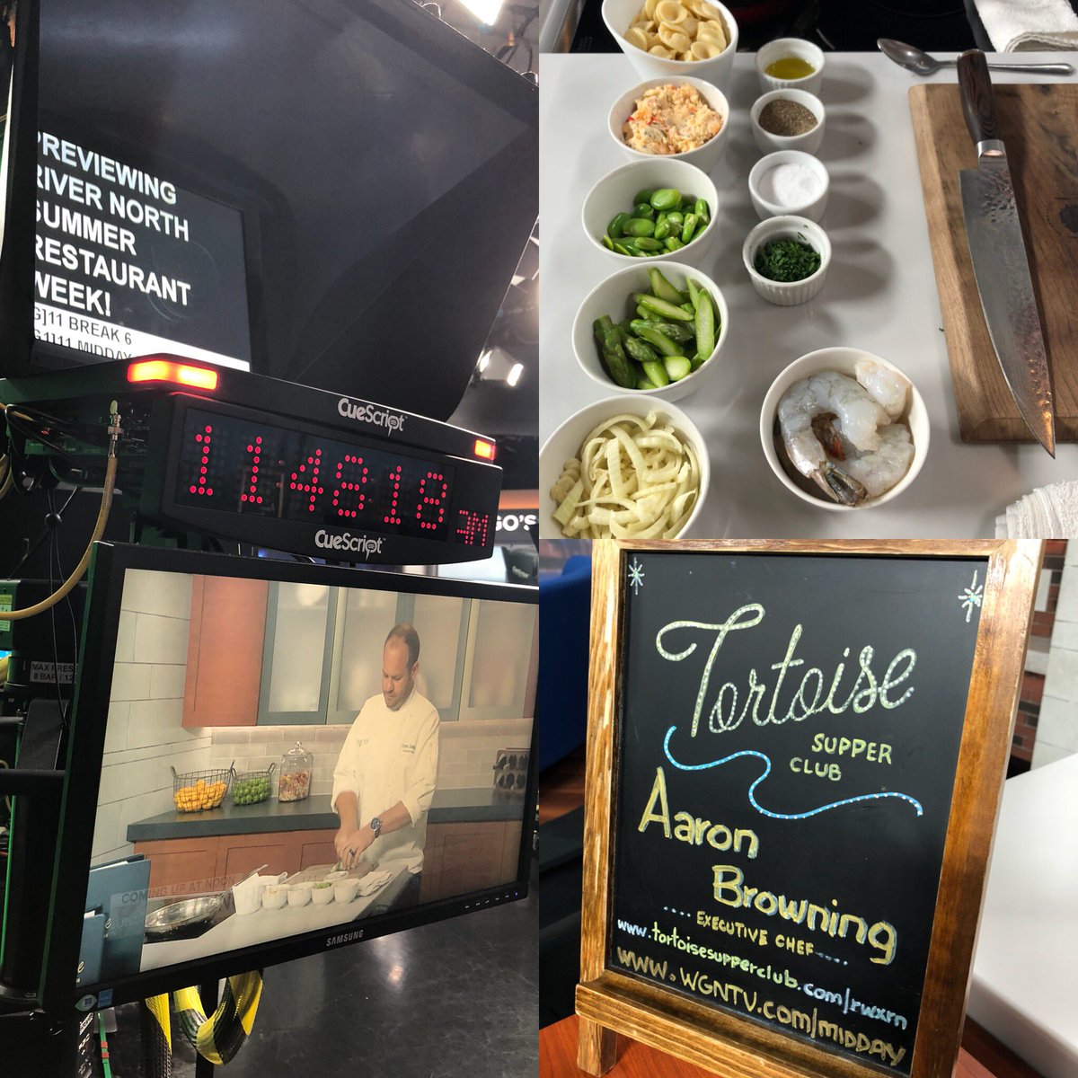 kmillerlib's tweet photo. Getting ready to make some pan seared #shrimp NEXT on @wgnnews #lunchbreak with #TortoiseSupperClub @DinaBairWGN #rwxrn https://t.co/QDixHbXSsV