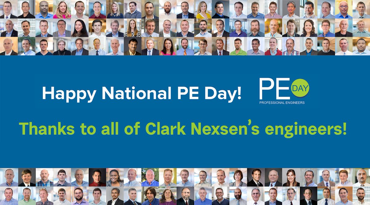 clarknexsen's tweet image. Happy National PE Day to all engineers! We are proud of our 105 Professional Engineers and 25 Engineers in Training who commit to protecting our public health, safety and welfare 365 days a year. #LicensedPEDay @NSPE #EngineersRock #EngineeringMatters